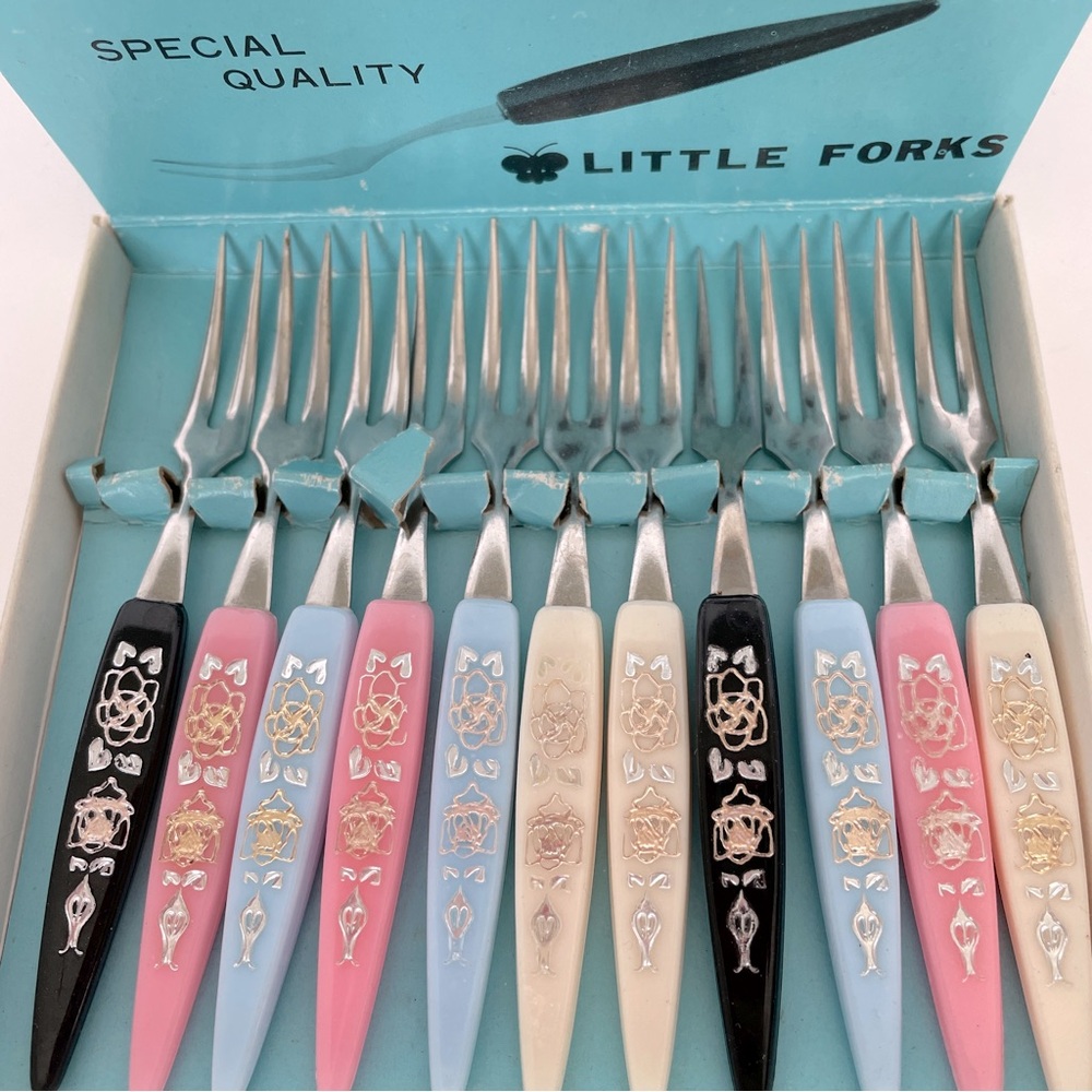 Colorful Little Forks Set - Stainless Steel Cocktail Forks